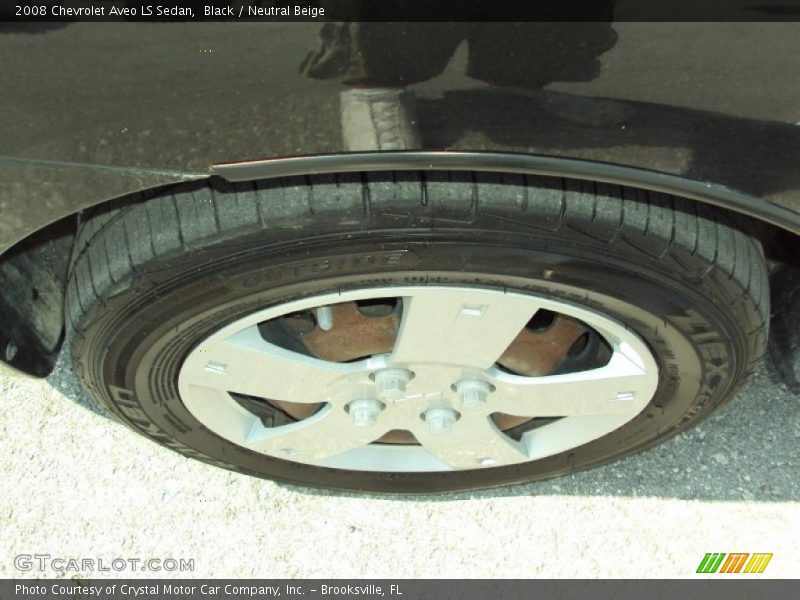 Black / Neutral Beige 2008 Chevrolet Aveo LS Sedan