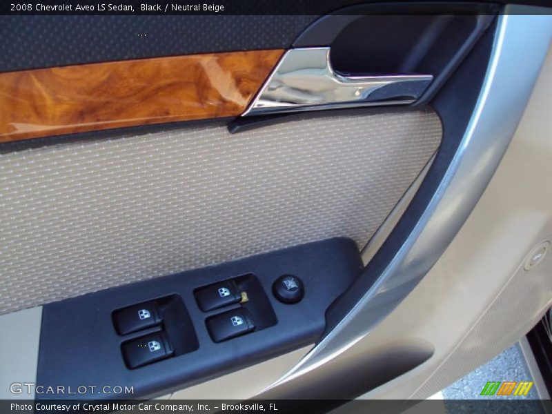 Black / Neutral Beige 2008 Chevrolet Aveo LS Sedan