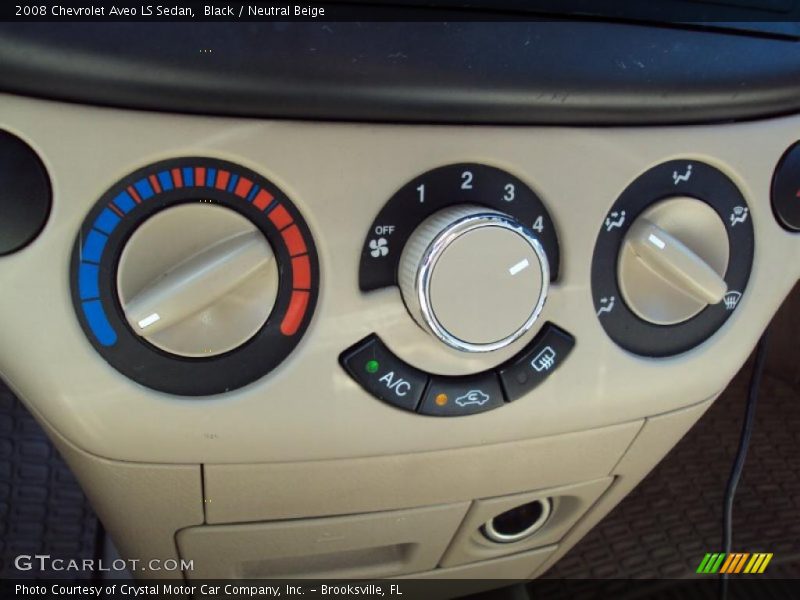 Black / Neutral Beige 2008 Chevrolet Aveo LS Sedan