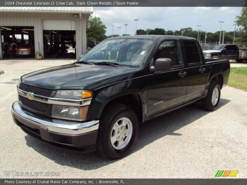 Dark Green Metallic / Sport Pewter 2004 Chevrolet Colorado LS Crew Cab