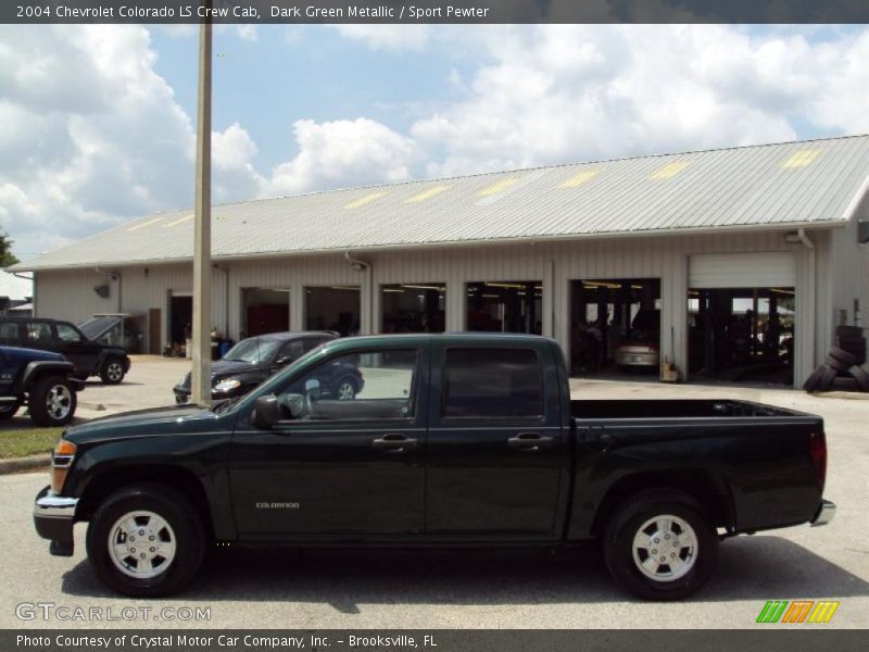 Dark Green Metallic / Sport Pewter 2004 Chevrolet Colorado LS Crew Cab