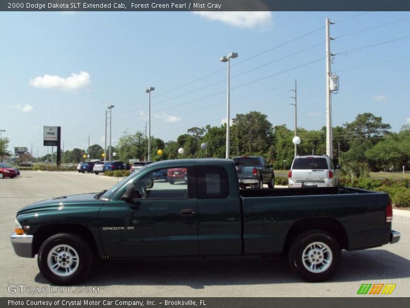 Forest Green Pearl / Mist Gray 2000 Dodge Dakota SLT Extended Cab