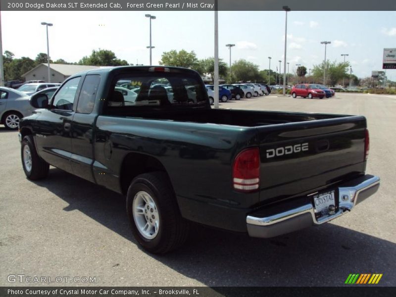 Forest Green Pearl / Mist Gray 2000 Dodge Dakota SLT Extended Cab