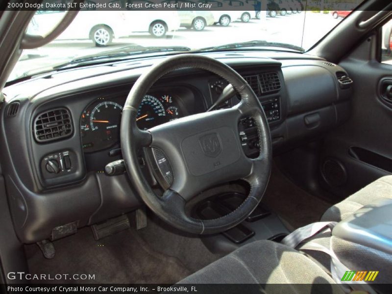 Forest Green Pearl / Mist Gray 2000 Dodge Dakota SLT Extended Cab