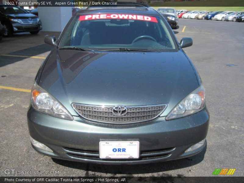 Aspen Green Pearl / Dark Charcoal 2002 Toyota Camry SE V6