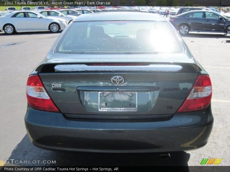 Aspen Green Pearl / Dark Charcoal 2002 Toyota Camry SE V6