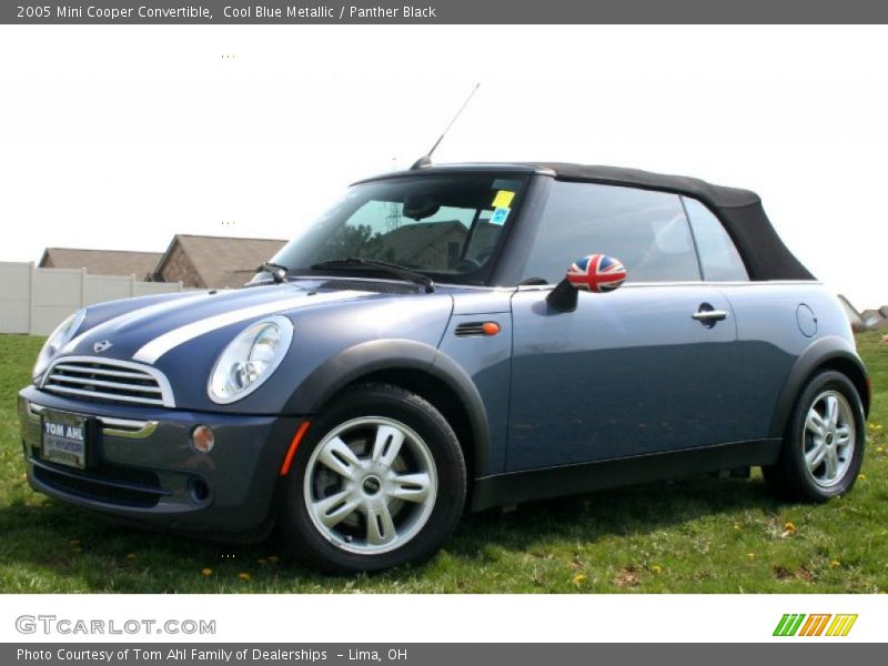 Cool Blue Metallic / Panther Black 2005 Mini Cooper Convertible