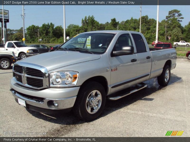 Bright Silver Metallic / Medium Slate Gray 2007 Dodge Ram 2500 Lone Star Edition Quad Cab