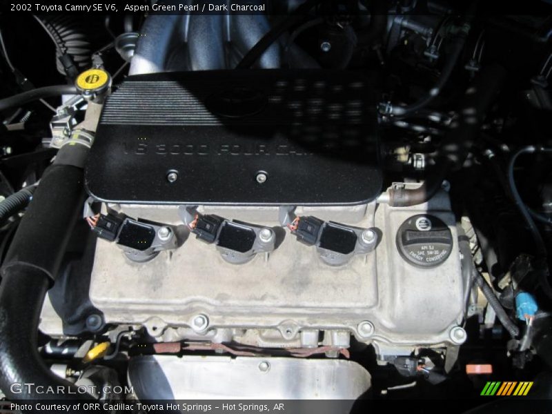 Aspen Green Pearl / Dark Charcoal 2002 Toyota Camry SE V6