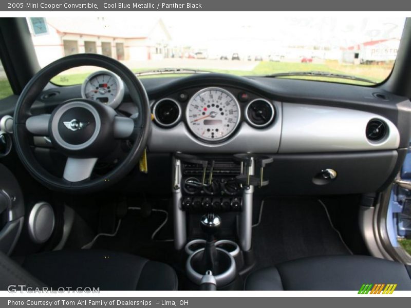 Cool Blue Metallic / Panther Black 2005 Mini Cooper Convertible