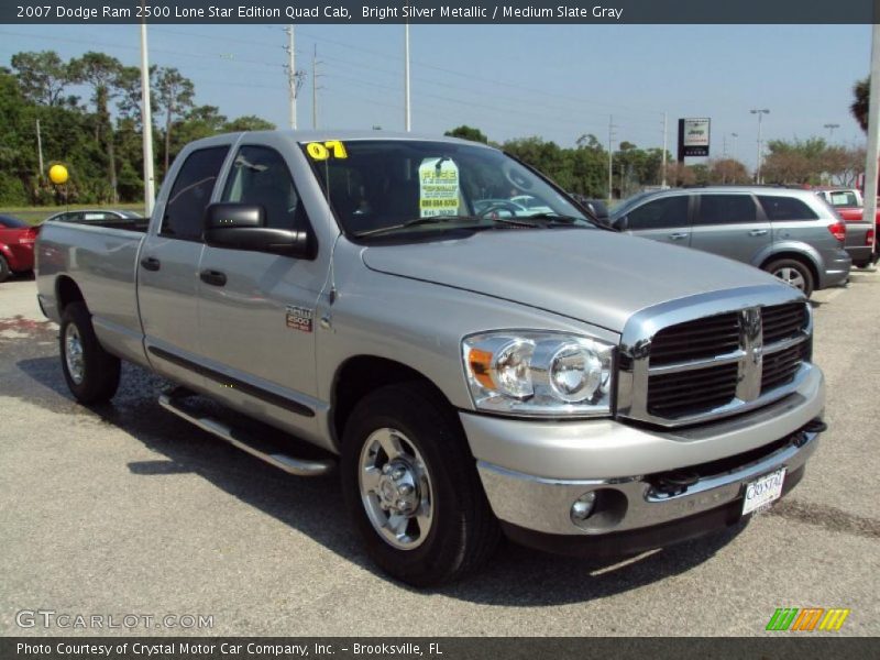 Bright Silver Metallic / Medium Slate Gray 2007 Dodge Ram 2500 Lone Star Edition Quad Cab