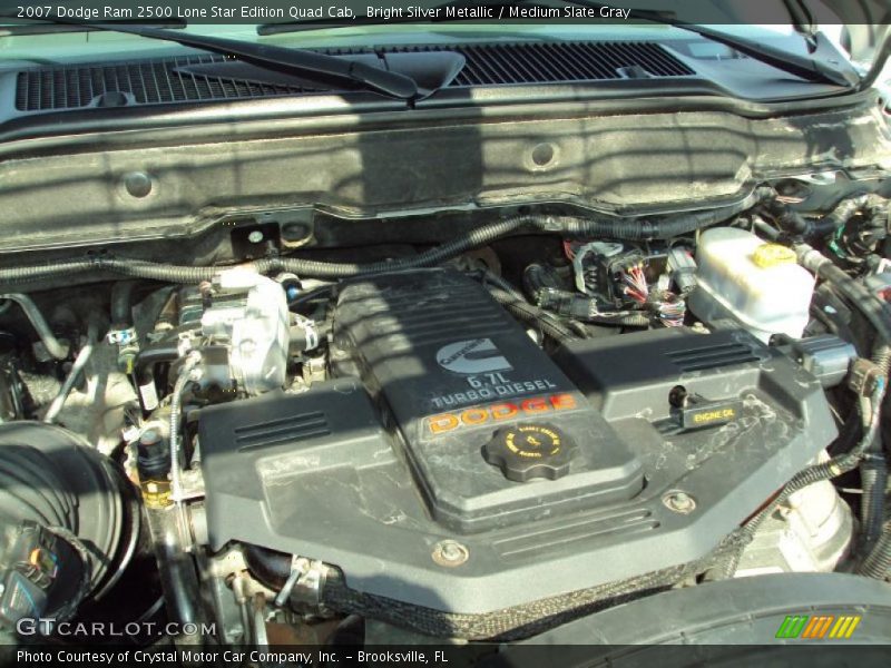 Bright Silver Metallic / Medium Slate Gray 2007 Dodge Ram 2500 Lone Star Edition Quad Cab