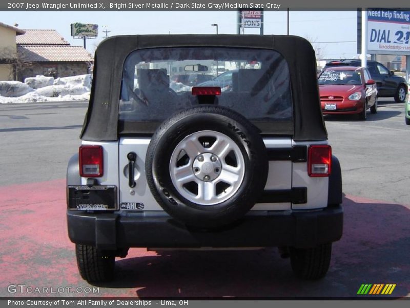 Bright Silver Metallic / Dark Slate Gray/Medium Slate Gray 2007 Jeep Wrangler Unlimited X