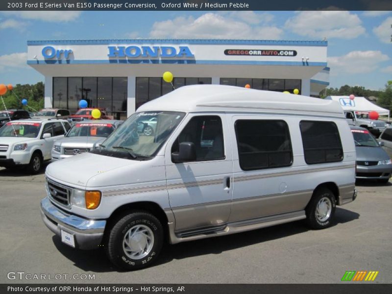 Oxford White / Medium Pebble 2003 Ford E Series Van E150 Passenger Conversion