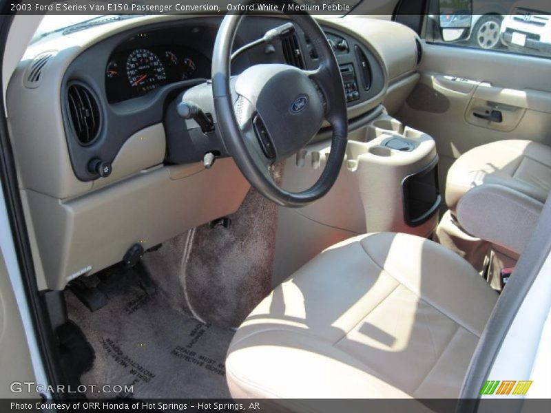Oxford White / Medium Pebble 2003 Ford E Series Van E150 Passenger Conversion