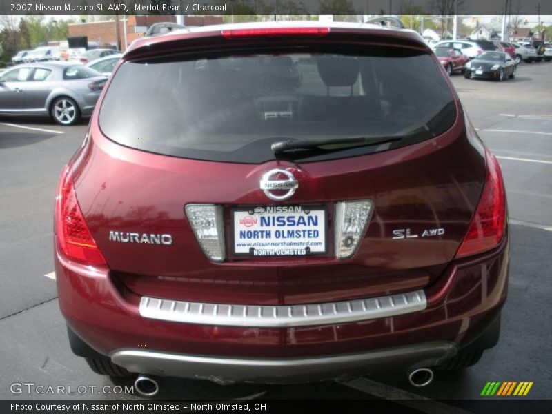 Merlot Pearl / Charcoal 2007 Nissan Murano SL AWD