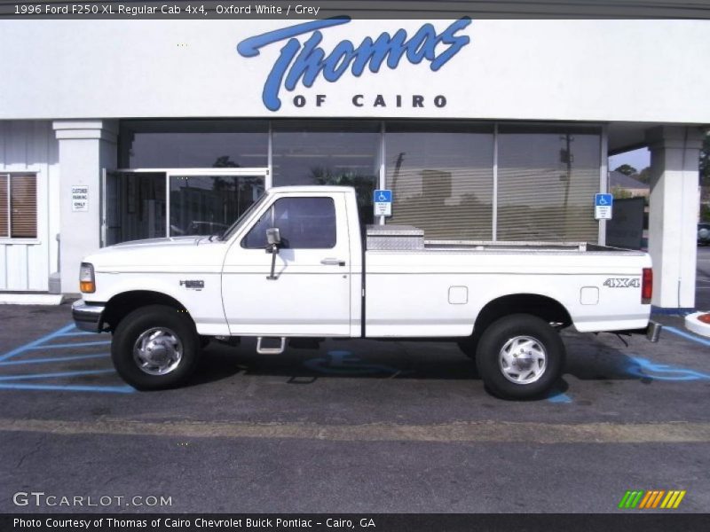 Oxford White / Grey 1996 Ford F250 XL Regular Cab 4x4