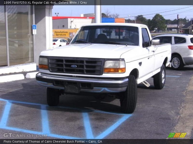 Oxford White / Grey 1996 Ford F250 XL Regular Cab 4x4