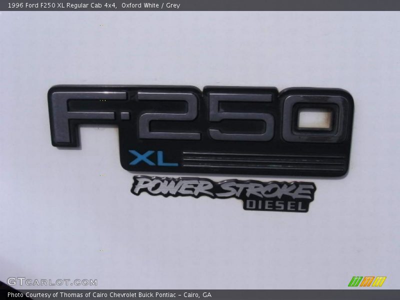 Oxford White / Grey 1996 Ford F250 XL Regular Cab 4x4