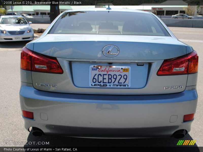 Breakwater Blue Metallic / Black 2008 Lexus IS 250