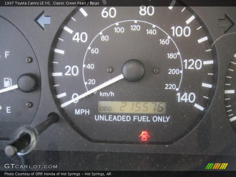 Classic Green Pearl / Beige 1997 Toyota Camry LE V6
