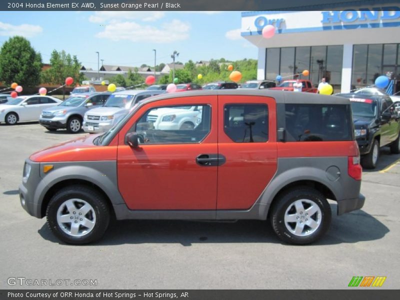 Sunset Orange Pearl / Black 2004 Honda Element EX AWD