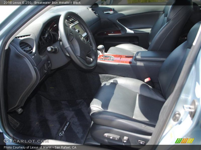 Breakwater Blue Metallic / Black 2008 Lexus IS 250