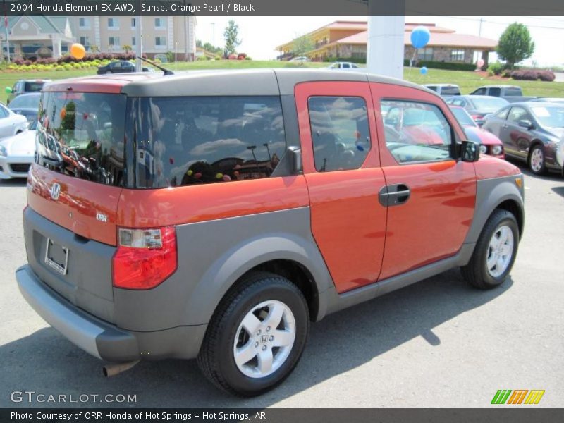 Sunset Orange Pearl / Black 2004 Honda Element EX AWD