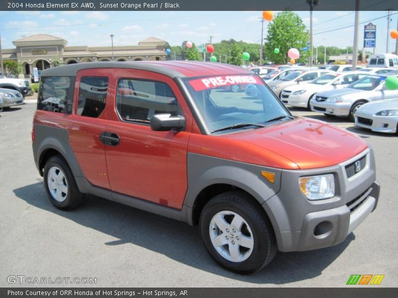 Sunset Orange Pearl / Black 2004 Honda Element EX AWD