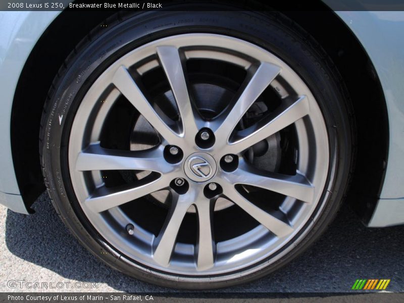 Breakwater Blue Metallic / Black 2008 Lexus IS 250
