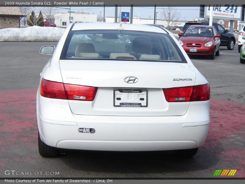 Powder White Pearl / Camel 2009 Hyundai Sonata GLS