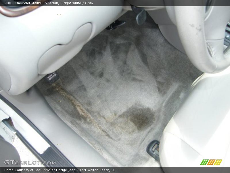 Bright White / Gray 2002 Chevrolet Malibu LS Sedan