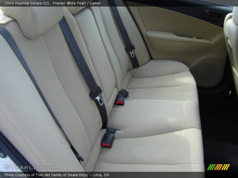 Powder White Pearl / Camel 2009 Hyundai Sonata GLS