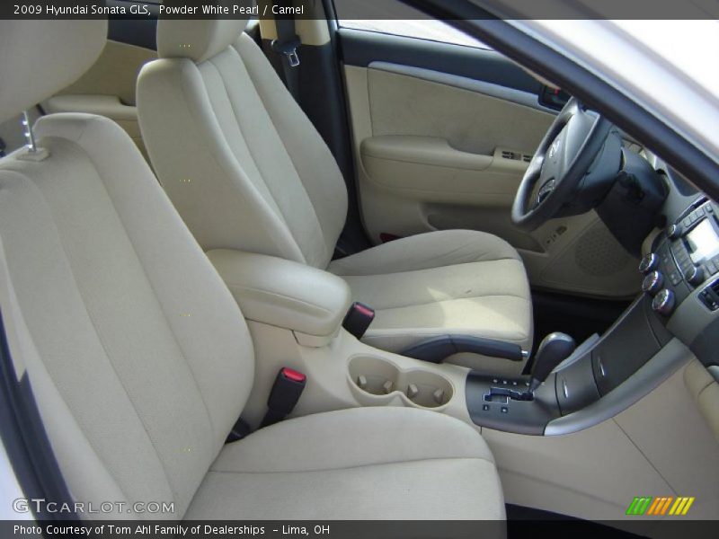 Powder White Pearl / Camel 2009 Hyundai Sonata GLS