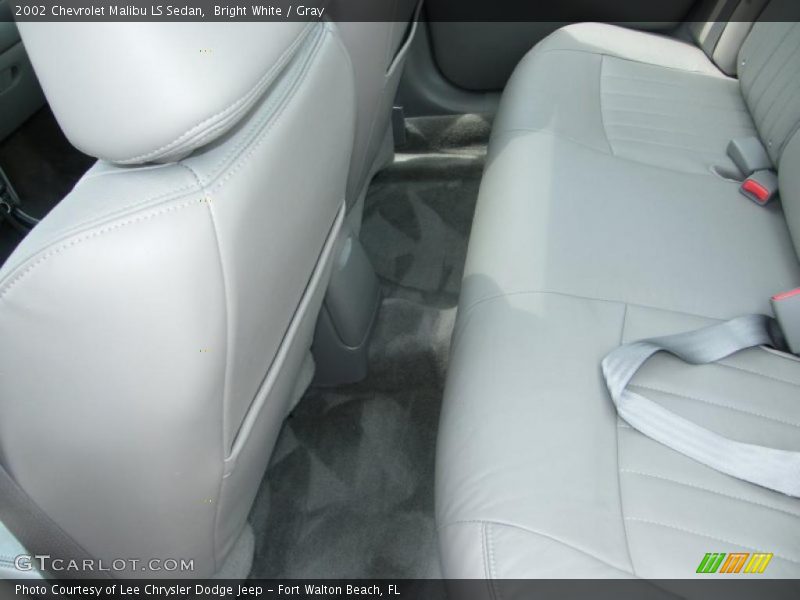 Bright White / Gray 2002 Chevrolet Malibu LS Sedan