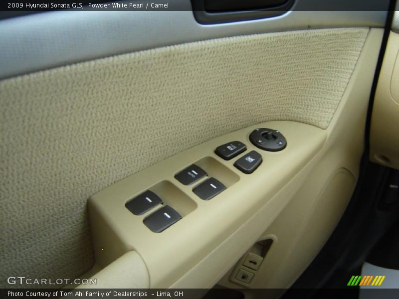Powder White Pearl / Camel 2009 Hyundai Sonata GLS