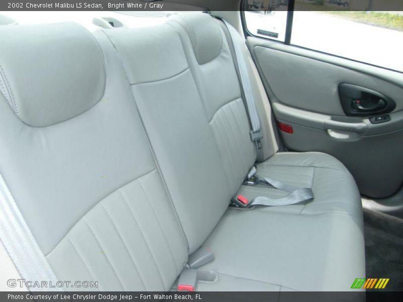 Bright White / Gray 2002 Chevrolet Malibu LS Sedan