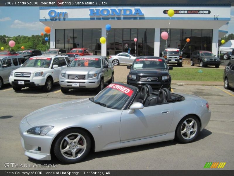 Sebring Silver Metallic / Black 2002 Honda S2000 Roadster