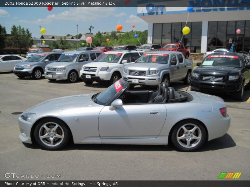 Sebring Silver Metallic / Black 2002 Honda S2000 Roadster