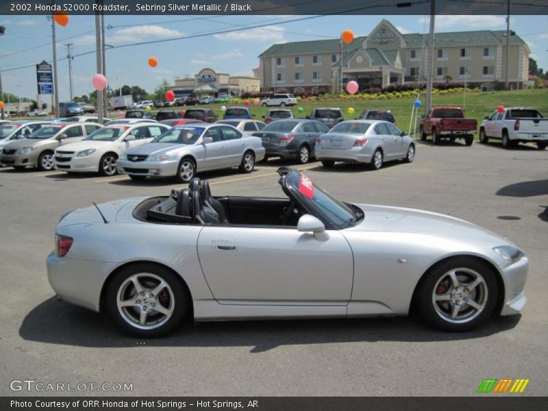 Sebring Silver Metallic / Black 2002 Honda S2000 Roadster