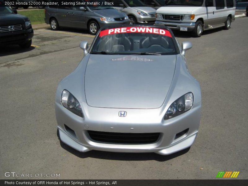 Sebring Silver Metallic / Black 2002 Honda S2000 Roadster
