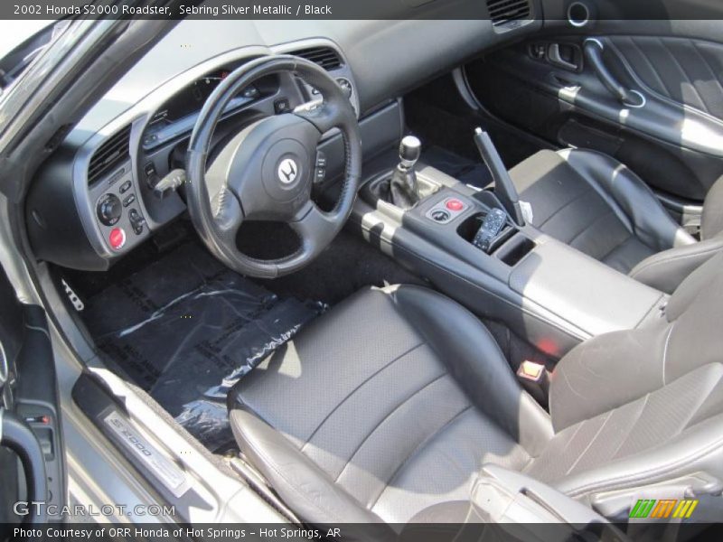 Sebring Silver Metallic / Black 2002 Honda S2000 Roadster