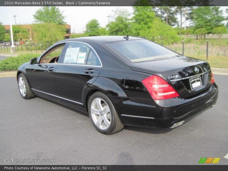 Black / Cashmere/Savanna 2010 Mercedes-Benz S 550 Sedan