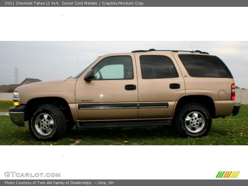 Sunset Gold Metallic / Graphite/Medium Gray 2001 Chevrolet Tahoe LS 4x4