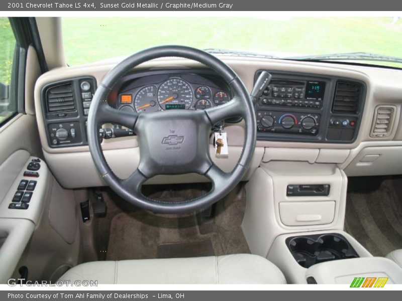 Sunset Gold Metallic / Graphite/Medium Gray 2001 Chevrolet Tahoe LS 4x4