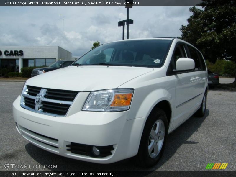 Stone White / Medium Slate Gray/Light Shale 2010 Dodge Grand Caravan SXT