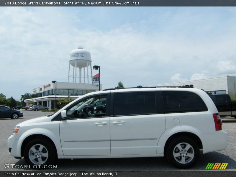 Stone White / Medium Slate Gray/Light Shale 2010 Dodge Grand Caravan SXT