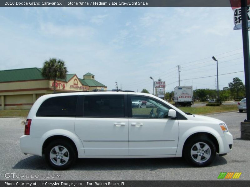Stone White / Medium Slate Gray/Light Shale 2010 Dodge Grand Caravan SXT