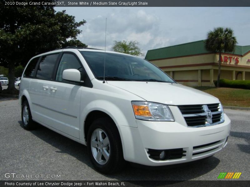 Stone White / Medium Slate Gray/Light Shale 2010 Dodge Grand Caravan SXT