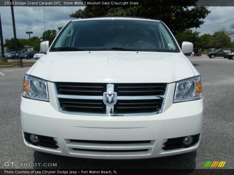 Stone White / Medium Slate Gray/Light Shale 2010 Dodge Grand Caravan SXT
